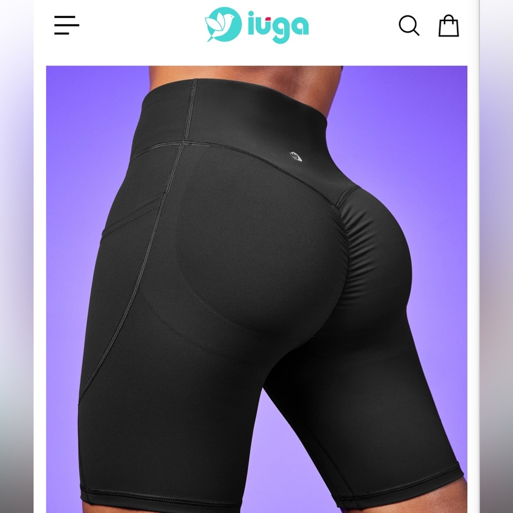 Women's Black High-Waisted Shorts